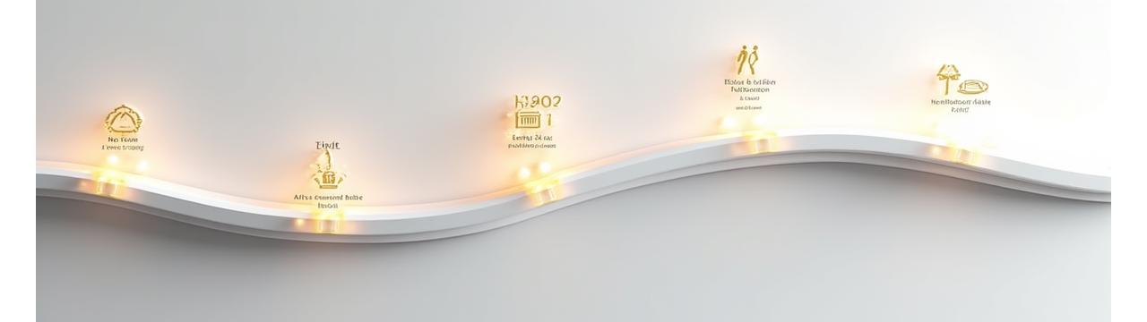 An elegant visual timeline depicting milestones of a bespoke product design and crafting process.